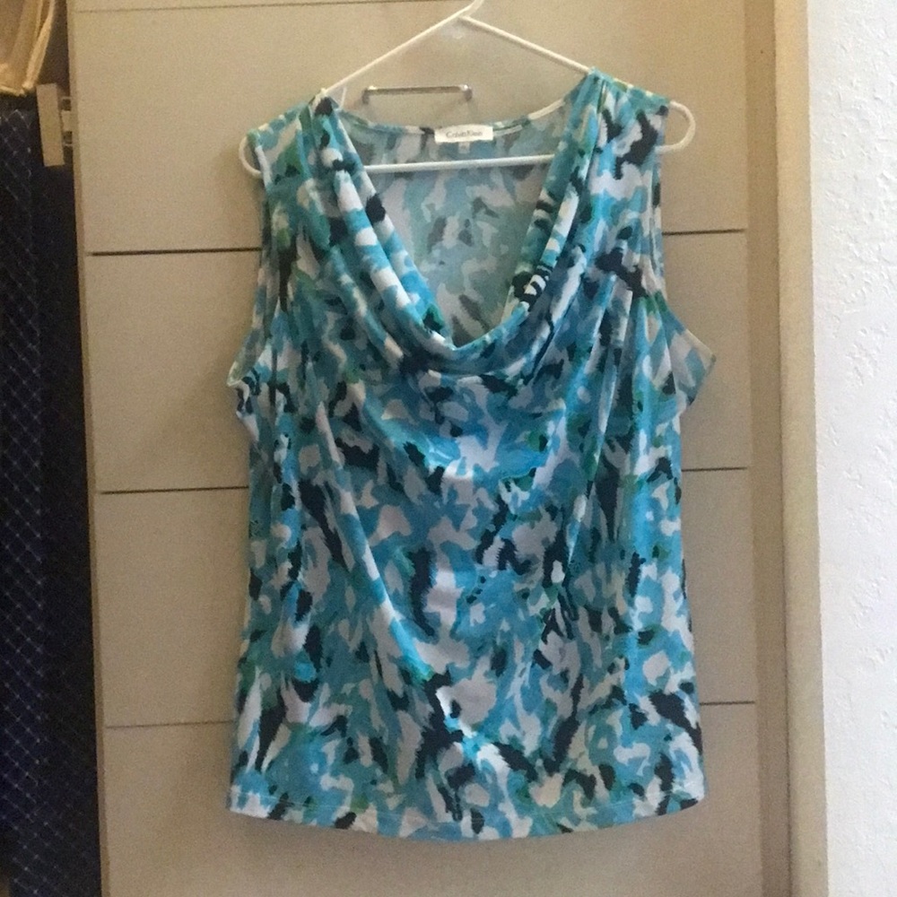Calvin Klein sleeveless cow neck shirt